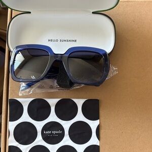 kate spade Navy Blue Square Sunglasses